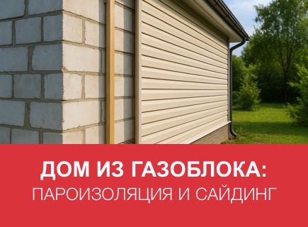Нужна ли пароизоляция между газоблоком и сайдингом, если нет утеплителя