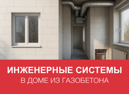 Инженерные системы в доме из газобетона: прокладка вентиляции, воды и отопления