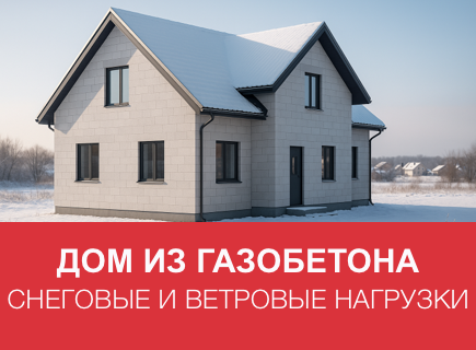 Снеговые и ветровые нагрузки на дом из газобетона. Краткий гид, расчеты, чеклист